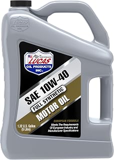 Lucas Oil 10230 High Performance European Synthetic SAE 10W-40 European Motor Oil - 5 Liters