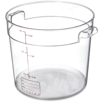 1076507 StorPlus 6 Qt. Clear Food Storage Container by Carlisle – 6.0 quarts, Polycarbonate (PC), Clear