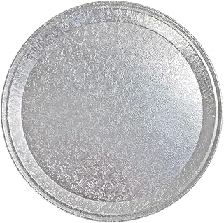 Handi-Foil of America 16" Round Flat Aluminum Foil Catering Tray - Disposable Foil Serving Pan (Pack of 25)