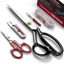 Fabric Scissors - 8 Inch Heavy Duty Tailor Shears for Fabric Cutting - Ultra Sharp Cloth Scissors - Multipurpose Utility Dressmaker Leather Titanium