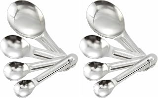 Winco 4-Piece Stainless Steel Measuring Spoon Set (Pack of 2)