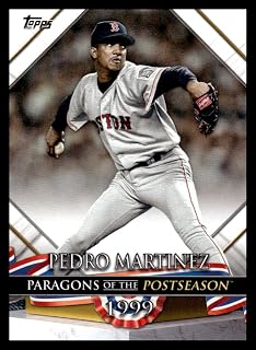 2022 Topps Update Paragons of the Postseason #PP-21 Pedro Martinez Boston Red Sox Official MLB Baseball Card in Raw (NM or Better) Condition