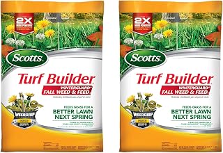 Scotts Turf Builder WinterGuard Fall Weed & Feed3 - Weed Killer Plus Fall Fertilizer, 15,000 sq. ft. (2-Pack)