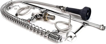 T&S Brass B-0113-B08C Easy-Install Pre-Rinse Single Hole Deck Mount 24-Inch Riser Low Flow Spray Valve