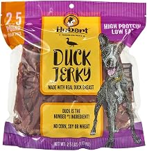 Hubert Duck Jerky Dog Treats, High Protein Low Fat Grain Free Chew, 2.5 lb