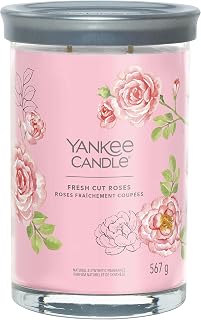 Yankee Candle Fresh Cut Roses Large Tumbler Candle with Double Wicks | Soy Wax Blend Long Burning Candle | for Women