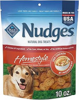 Blue Buffalo Nudges Homestyle Natural Dog Treats Made with Real Chicken, Made in the USA, Chicken, 10-oz Bag (Pack of 6)