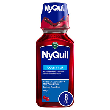NyQuil Cough Nighttime Relief by Vicks – 8 Fl Oz (Pack of 1), No Color