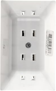 Pass & Seymour Legrand 224-PAW Four Outlet Wall Mount Multi-Outlet, Plugstrip
