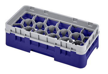 17 Compartment Camrack 3 5/8" Navy Blue Case of by Cambro – 10.30x20.24x27.46, Plastic, Navy Blue, Pack of 5, Model 17HS318186