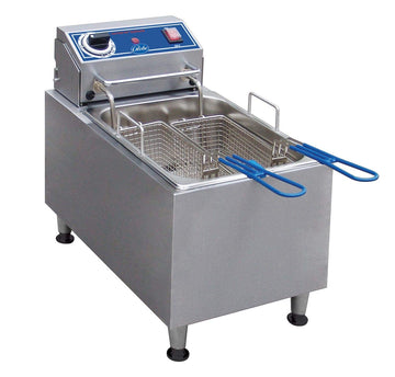 16-Pound Electric Countertop Fryer by Globe – Stainless Steel, Model PF16E
