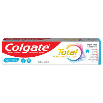 Total Whitening Toothpaste Gel by Colgate – 5.1 Ounce (Pack of 1), White, Model 61021532