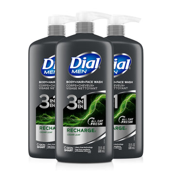 Men 3-in-1 Body by Dial – 23 Fl Oz (Pack of 3), Green, Pack of 3, Model 0308737