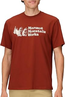 MARMOT Men's MMW Short-Sleeve Tee - Screen Printed Graphic on Soft, Breathable, Eco-Friendly Cotton/Poly Blend