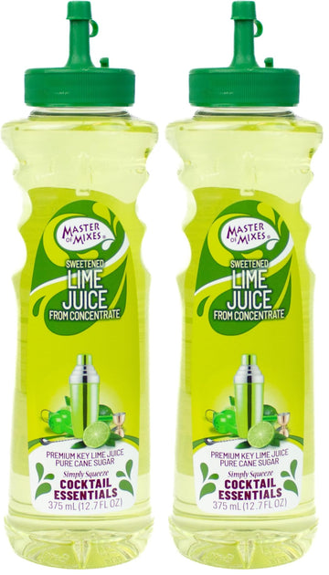 Cocktail Essentials Sweetened Lime Juice by MASTER OF MIXES – 12.7 Fl Oz (Pack of 2), No Color, Pack of 2