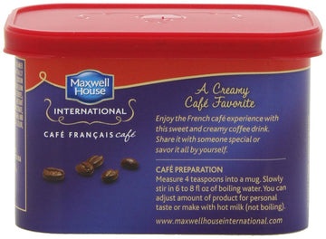 International Coffee Cafe Francais by MAXWELL HOUSE – 7.6 Ounce (Pack of 8), Pack of 8, Model 4168