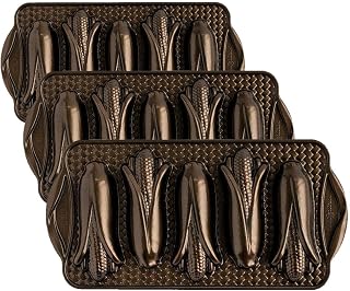 Nordic Ware Cornbread Corn Cakes Pan (Pack of 3)