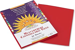 Prang SunWorks 6103 Construction Paper, 58 lbs, 9 x 12, Red, 50 Sheets/Pack