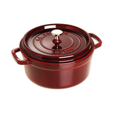 Cast Iron 13.25-qt Round Cocotte - Grenadine by STAUB – 13.25-qt Round, 13.25 quarts, Cast Iron, Grenadine, Model 1103487