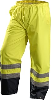 OccuNomix Large Hi-Viz Yellow And Navy Blue 31" 150D Oxford with PU Coating Pants