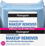 Neutrogena Makeup Remover Wipes, Fragrance-Free, 2 Pack of 25 Ct