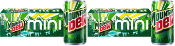 Soda | Mini Cans | 7.5 Fl Oz | 20-Count by Mountain Dew – 7.5 Fl Oz, Green, Pack of 20, Model fan-A-056
