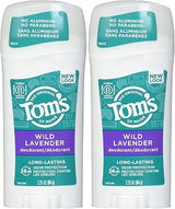 Tom's of Maine Natural Long-Lasting Deodorant Stick Lavender 2.25 Oz (Pack of 2)