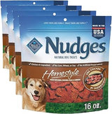 Blue Buffalo Nudges Homestyle Natural Dog Treats Chicken and Bacon, 16-oz Bag (Pack of 4)