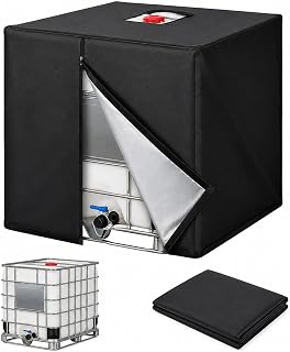 IBC Tote Tank Cover for Berry Global Food Grade 275 Gallon IBC Tote 2000–Present, Water Storage Tank Cover, Outdoor Rainwater Collection protection with Oxford Fabric