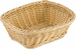PADERNO World Cuisine Rectangular Polyrattan Bread Basket, 16-1/8-Inch by 11-3/8-Inch