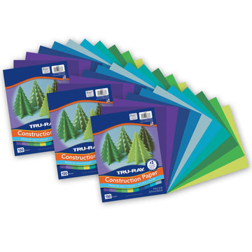 Tru-Ray Construction Paper by DIXON TICONDEROGA CO - PACON – Paper, Assorted, Pack of 3, Model PAC6687-3