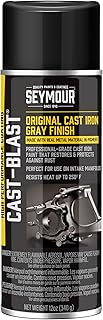 Seymour CA16-48 Cast Blast Spray Paint 12 Ounce (Pack of 1) | Real metal paste creates an authentic cast iron finish; dries to touch in 7 min, resists heat to 250F, stops flash rust