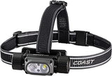 Coast WPH34R 2000 Lumen Waterproof Ultra Bright IP68 USB Rechargeable-Dual Power Headlamp, 6 Modes with Spot and Flood Beams, Black/Grey