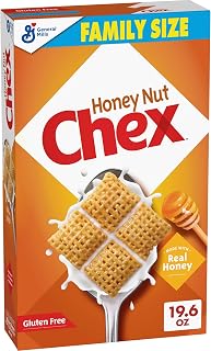 Honey Nut Chex Cereal, Gluten Free Breakfast Cereal, Made with Whole Grain, Family Size, 19.6 oz (Pack of 5)