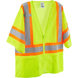 Class 3 Hi-Vis Mesh Safety Vest by Global Industrial – Large-X-Large, Polyester, Lime Green, Model 641640LL