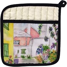 Betsy Drake PT108 Yellow House Pot Holder