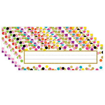 Confetti Name Plates by Teacher Created Resources – 5 inches, Multicolor, Pack of 216, Model TCR5886