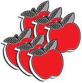 Ashley Productions Magnetic Whiteboard Eraser, Red Apple with Black and White Leaves, Pack of 6 (ASH09988-6)