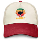 Allegedly Emu Hat Trucker Hat for Men Baseball Hat Funny Birthday Gifts Burgundy by Circuframe – One Size, Cotton, Burgundy, Model PRAN-#aZHTSecIeChcCdSS-Hat