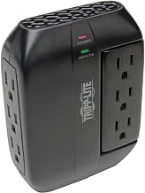 TRIPP LITE SWIVEL6 6 Outlet Surge Protector Power Strip | 3 Rotatable Outlets | Black | Lifetime Limited Warranty & Dollar 20,000 Insurance
