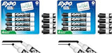 EXPO Dry Erase Markers, Low Odor Ink, Black, Chisel Tip, 4 Count - Whiteboard, Calendar, Organization, Essential Supplies for Office, School, Classroom, Teachers (Pack of 2)