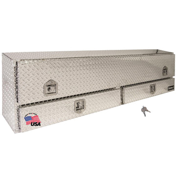 Buyers Products Contractor Truck Tool Box by Buyers Products Company – 72 x 21 x 13.5, Aluminum, Silver Diamond Tread, Model 1705641