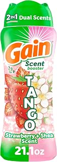 Gain Tango 2-in-1 Laundry Scent Booster Beads, Strawberry and Shea Scent, 21.1 oz, Laundry Beads with Dual Scents Plus All Day Freshness
