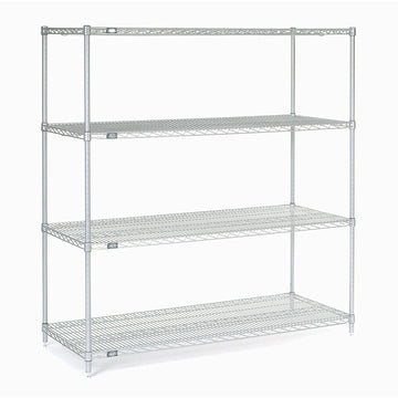 Nexel Chrome Wire Shelving Unit by Global Industrial – 60" W x 24" D x 54" H, Alloy Steel, Chrome, Model 24605C