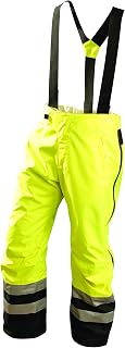 OccuNomix SP-BRP-YL Class E Speed Collection Premium Breathable Rain Pants, Large, Yellow