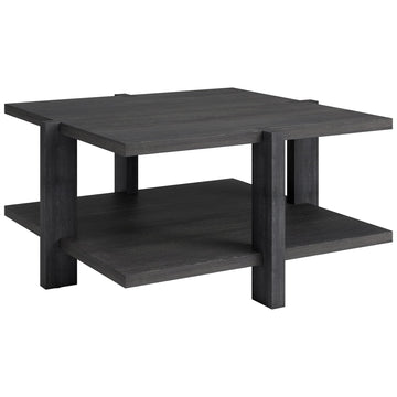 35" Modern Coffee Table by Henn&Hart – 35" Wide, Engineered Wood, Dark Gray, Model CT1798