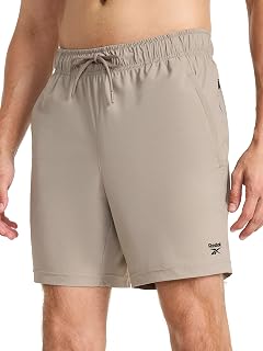 Reebok Men's Pace Training 7” Short, Standard Fit, Lightweight Stretch Recycled Nylon Fabric