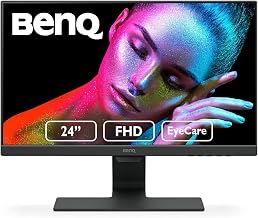 BenQ GW2480 Computer Monitor 24" FHD 1920x1080p | IPS | Eye-Care Tech | Low Blue Light | Anti-Glare | Adaptive Brightness | Tilt Screen | Built-in Speakers | DisplayPort | HDMI | VGA,Black