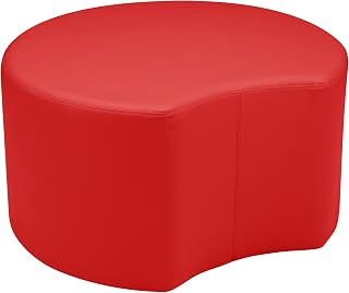 Learniture Structured Crescent 18" Stool -Flexible Modular Collaborative Soft Seating for Office, Home, Lounge and School Classrooms with Durable Frame