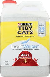 Tidy Cats Cat Litter, Clumping, 24/7 Performance, LightWeight, 136 Ounce Jug